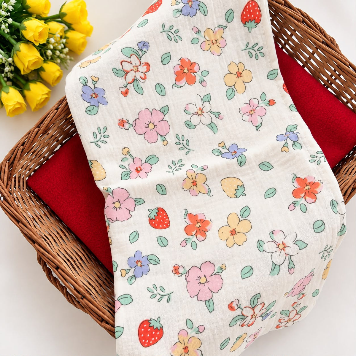 Premium Muslin Crinkled Swaddle Size 100 * 100 cm MN01