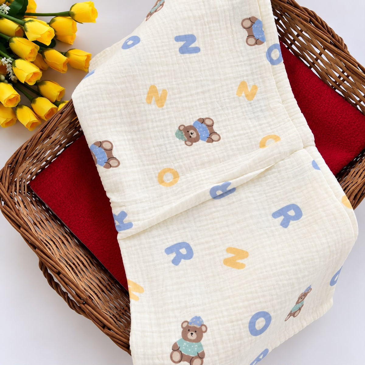 Premium Muslin Crinkled Swaddle Size 100 * 100 cm MN01