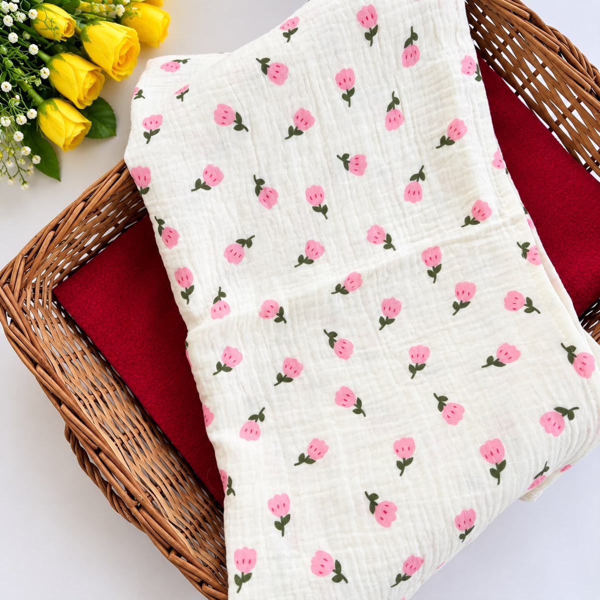 Premium Muslin Crinkled Swaddle Size 100 * 100 cm MN01