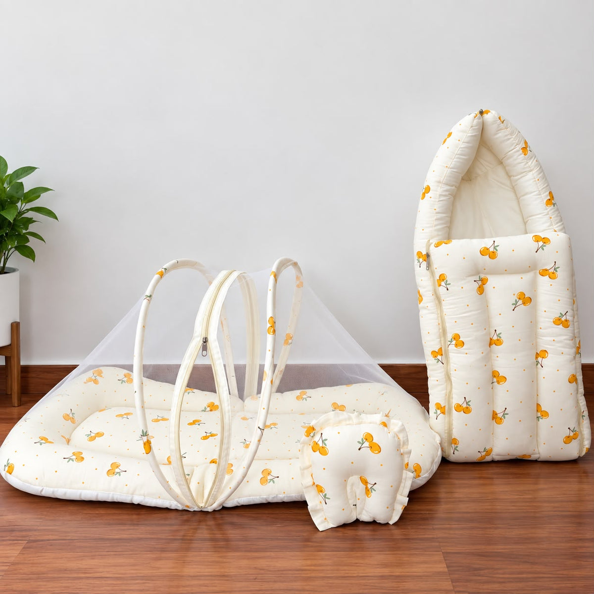Baby Crinkled Muslin Mosquito Net Bed and Carry Bed Combo MN01
