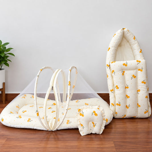 Baby Crinkled Muslin Mosquito Net Bed and Carry Bed Combo MN01