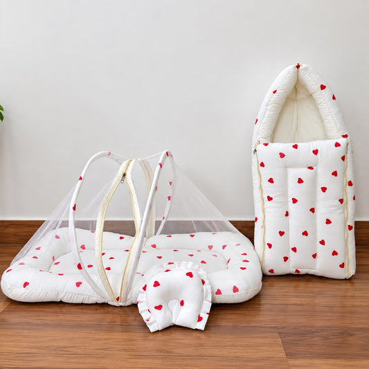 Baby Crinkled Muslin Mosquito Net Bed and Carry Bed Combo MN01