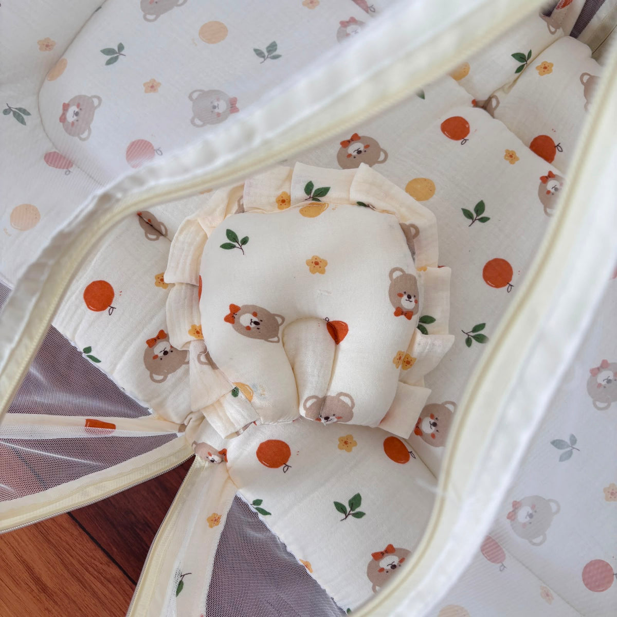 Baby Crinkled Muslin Mosquito Net Bed and Carry Bed Combo MN01