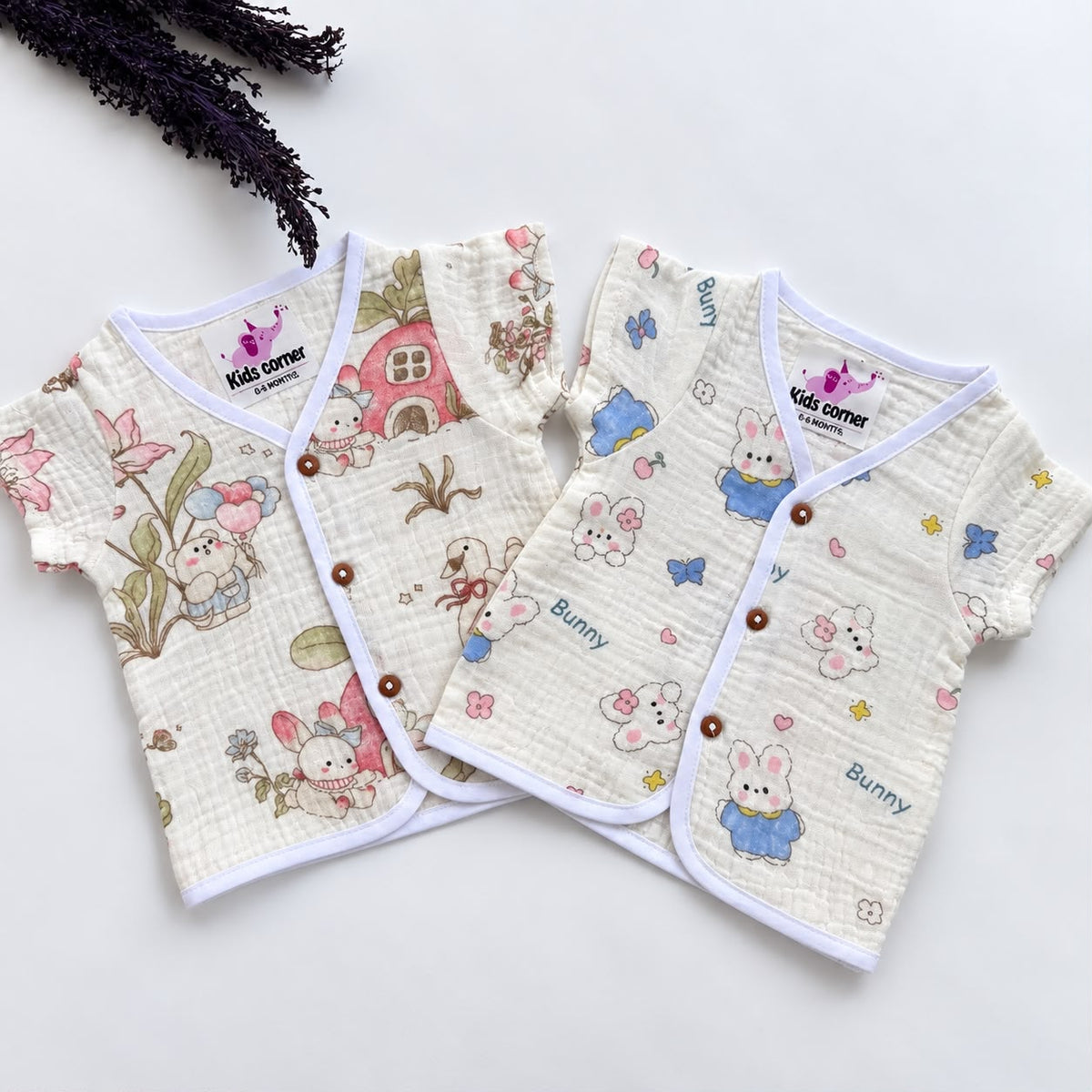 Muslin Crinkled Button jablas (Pack of 2 ) MN01