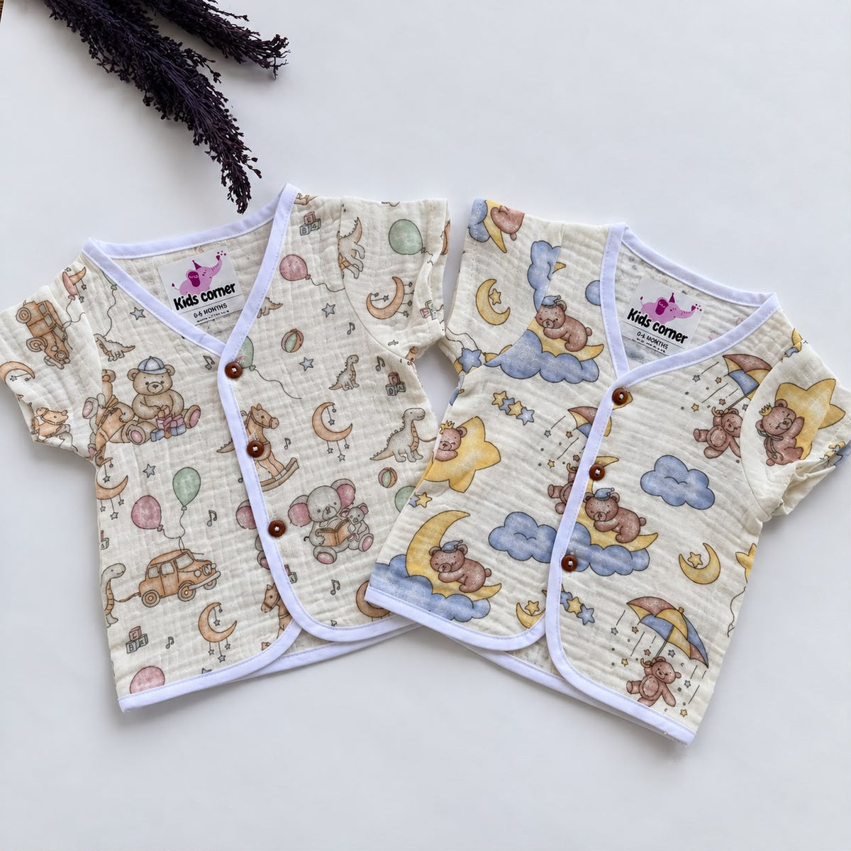 Muslin Crinkled Button jablas (Pack of 2 ) MN01