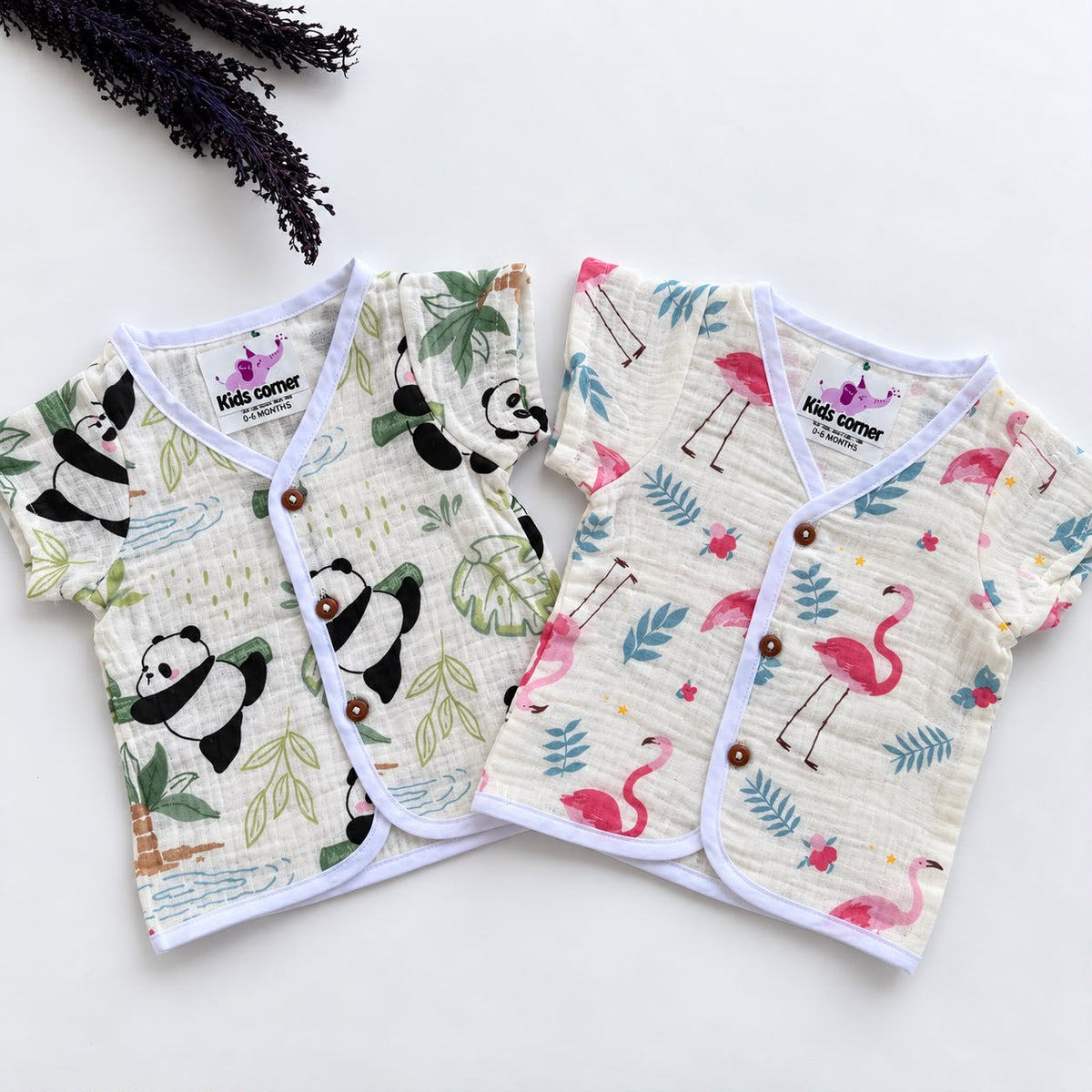 Muslin Crinkled Button jablas (Pack of 2 ) MN01