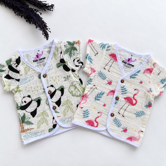 Muslin Crinkled Button jablas (Pack of 2 ) MN01