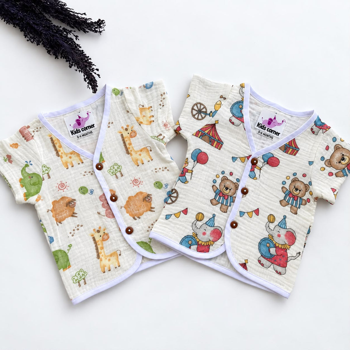 Muslin Crinkled Button jablas (Pack of 2 ) MN01