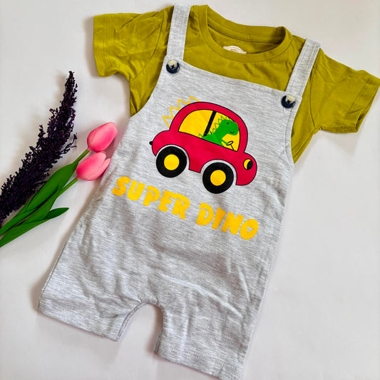 Cotton kids Dungaree With T- Shirt Set PV03