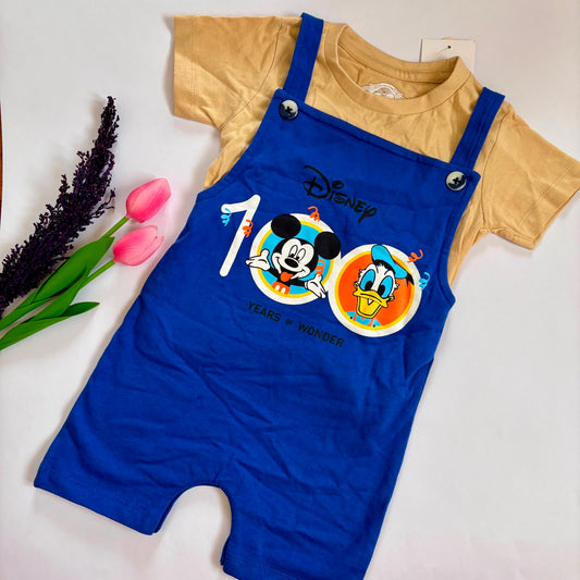 Cotton kids Dungaree With T- Shirt Set PV03