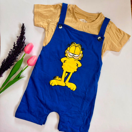 Cotton kids Dungaree With T- Shirt Set PV03
