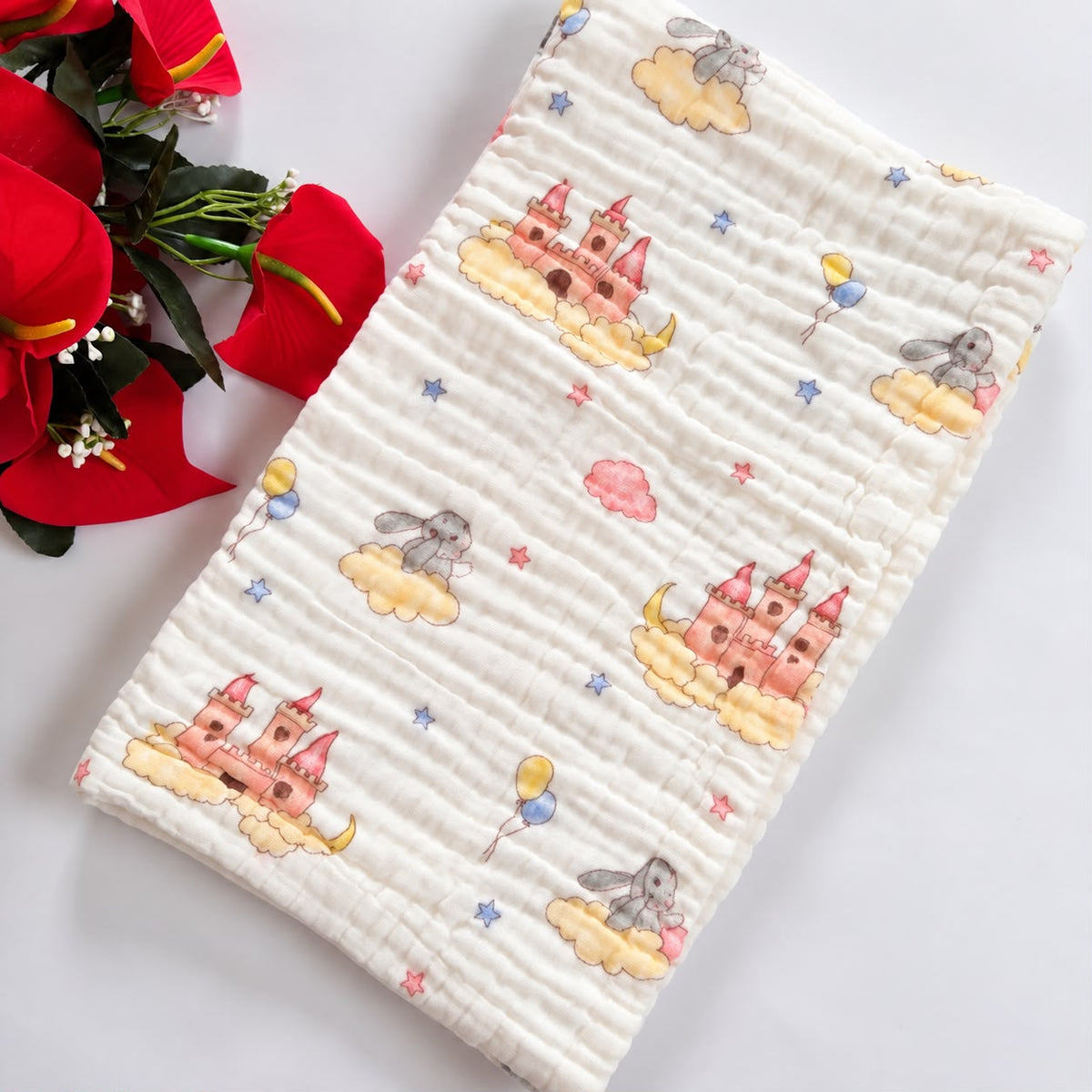 Muslin Crinkled  6 Layer Bath Towel MN01