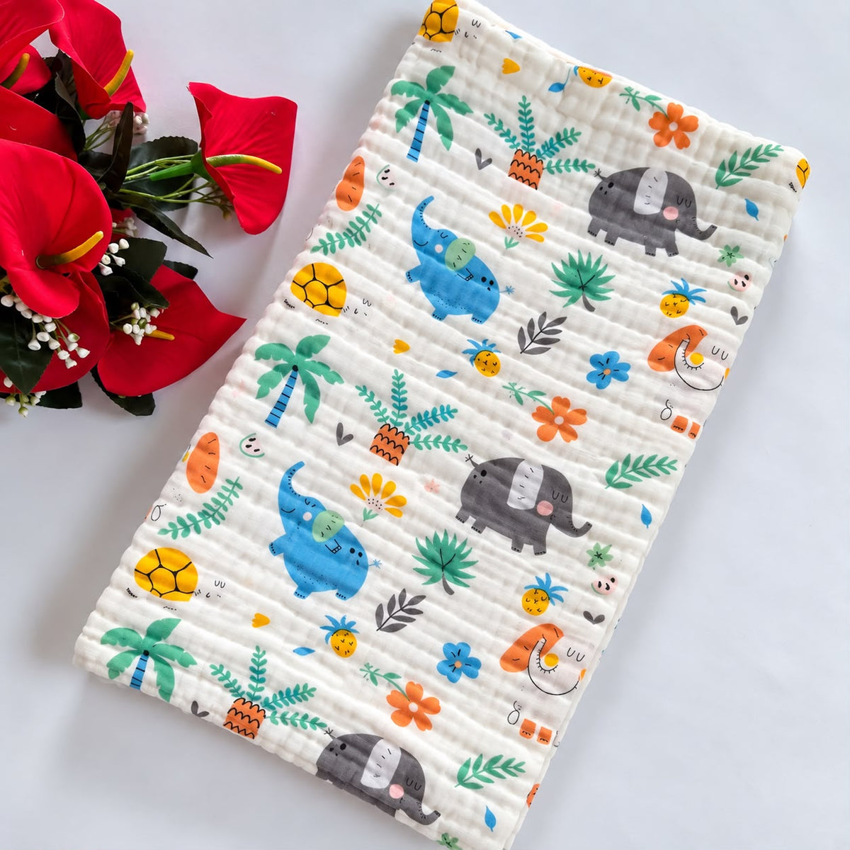 Muslin Crinkled  6 Layer Bath Towel MN01