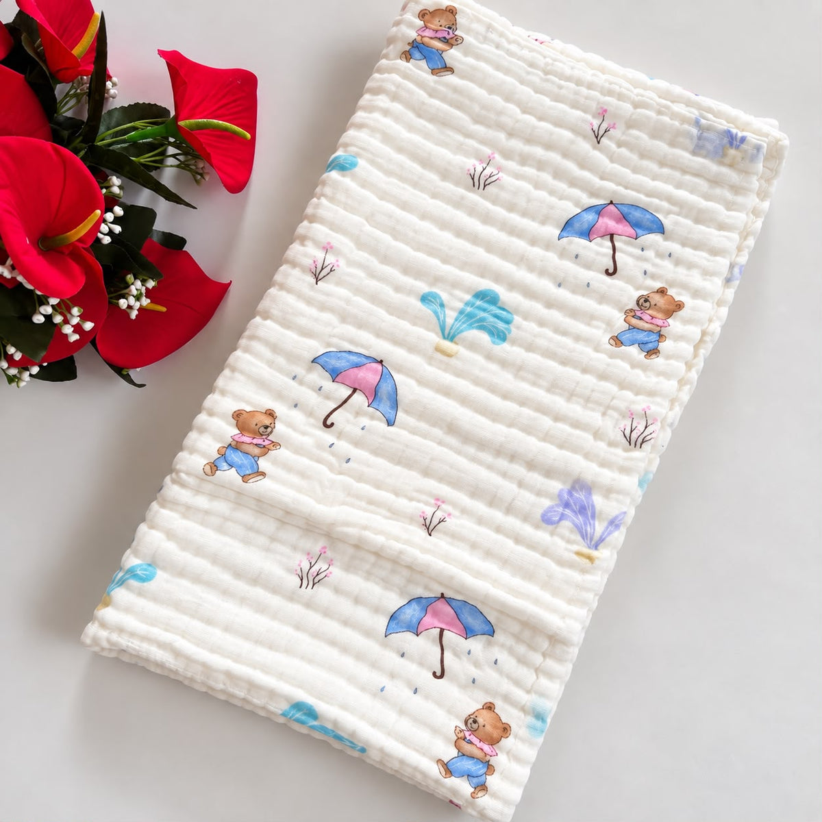 Muslin Crinkled  6 Layer Bath Towel MN01