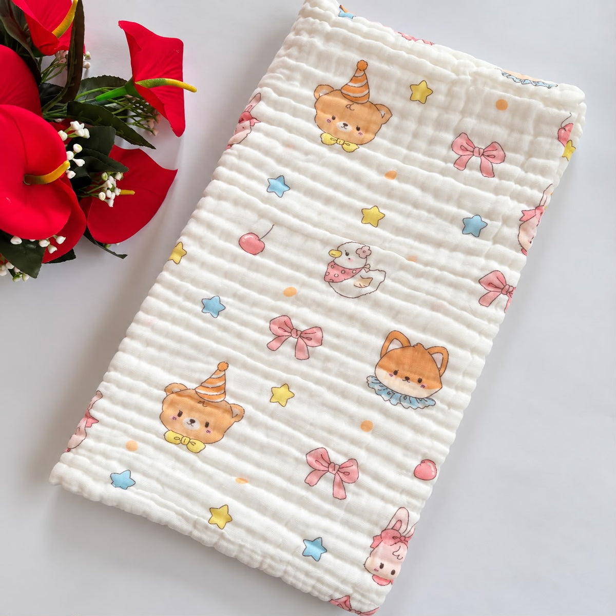 Muslin Crinkled  6 Layer Bath Towel MN01