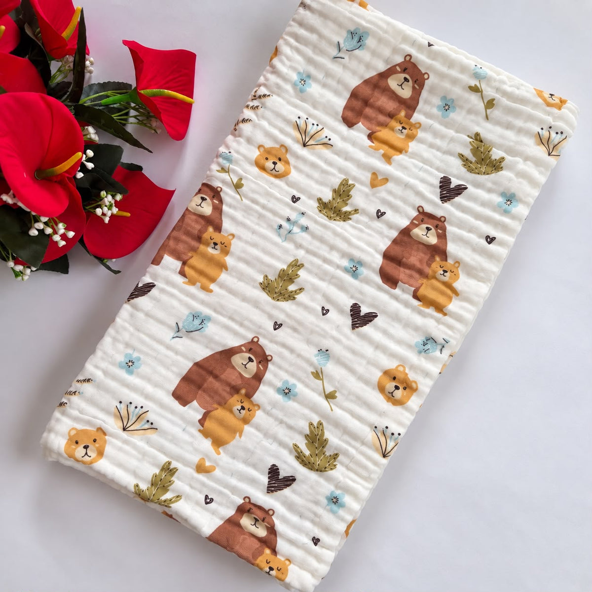 Muslin Crinkled  6 Layer Bath Towel MN01