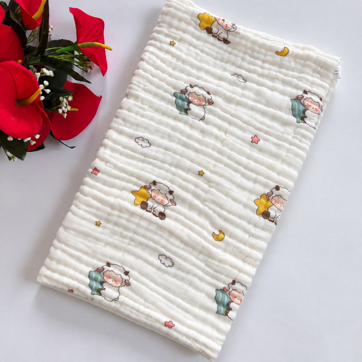 Muslin Crinkled  6 Layer Bath Towel MN01