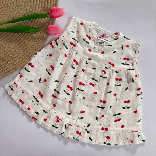 Muslin Frocks Front Open Button MN01