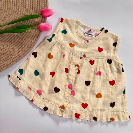 Muslin Frocks Front Open Button MN01