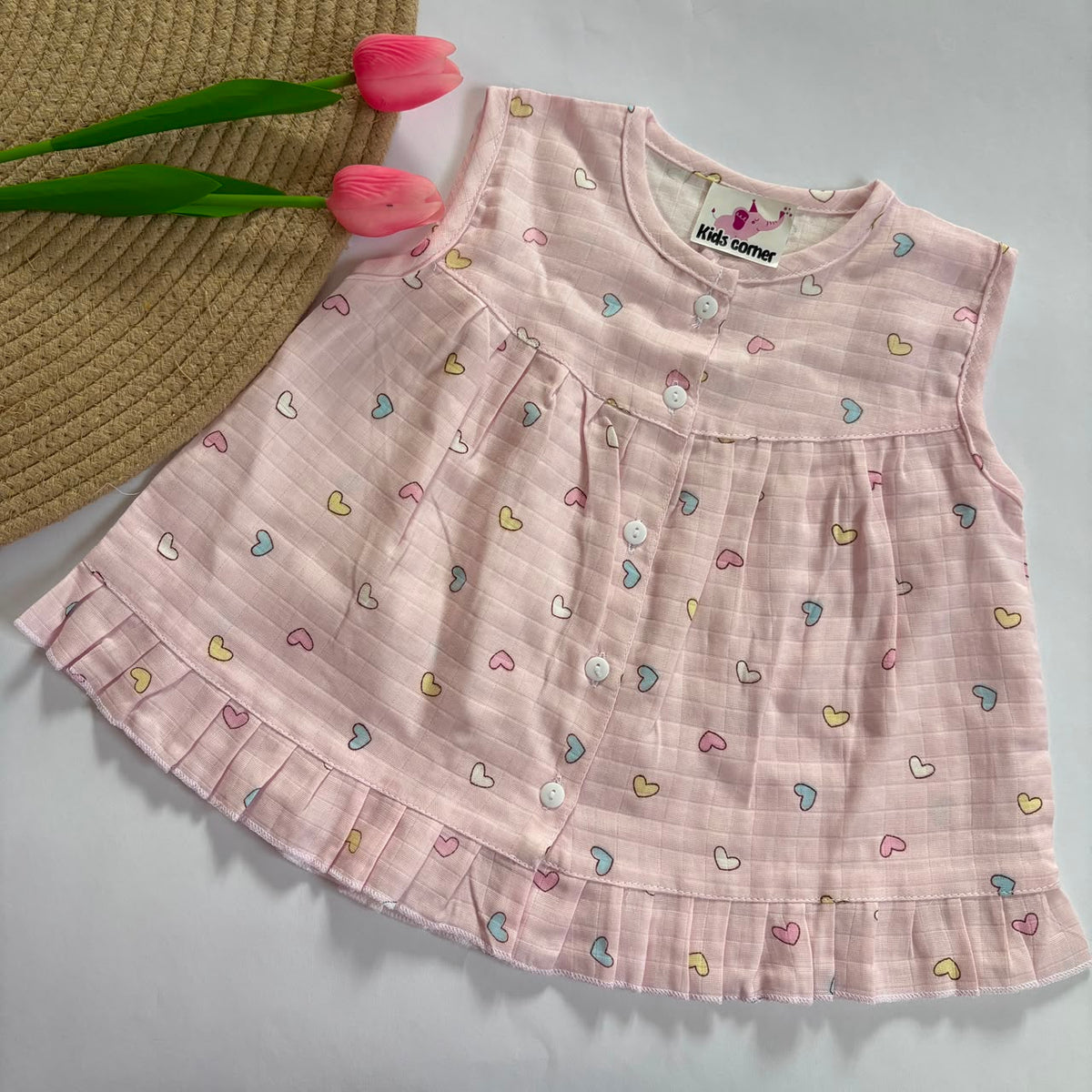 Muslin Frocks Front Open Button MN01