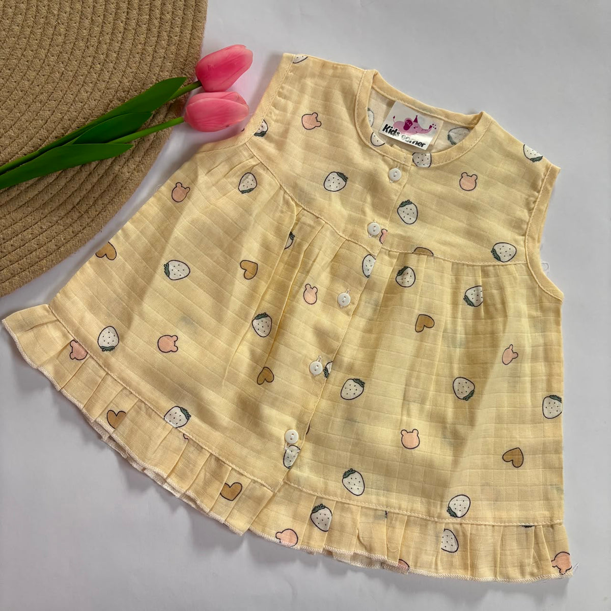 Muslin Frocks Front Open Button MN01