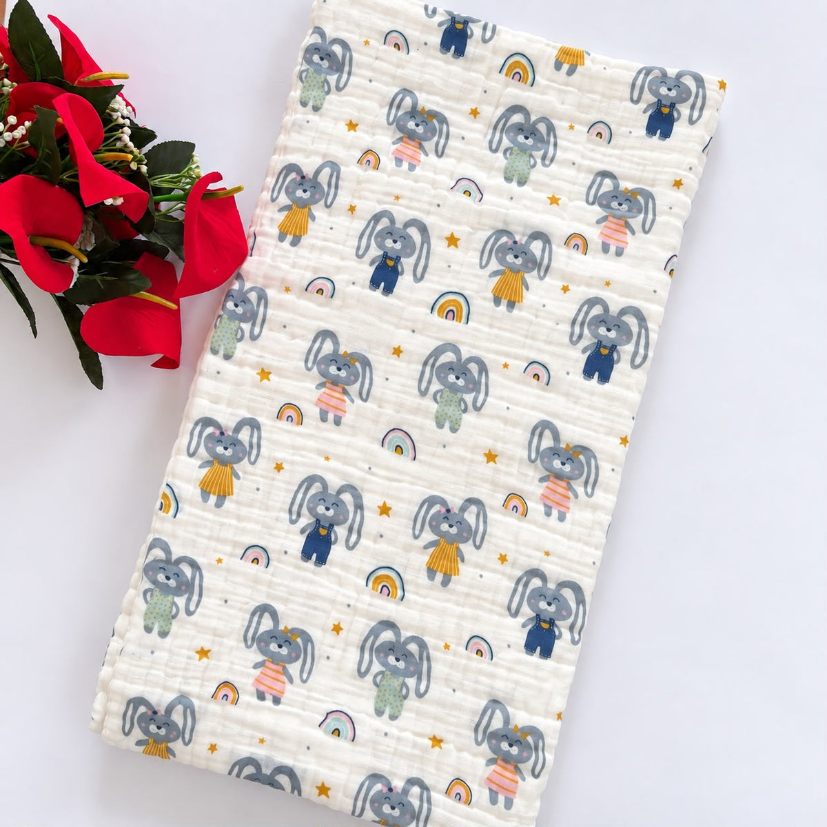 Muslin Crinkled  6 Layer Bath Towel MN01