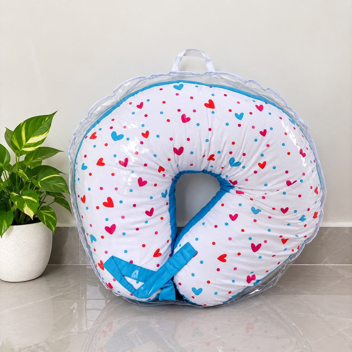 Ilavam Panju ( Kapok ) Feeding Pillow Heart Print  MN01