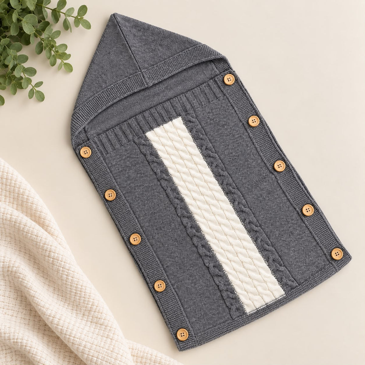 Premium Woollen Baby Sleeping Bag With Hood