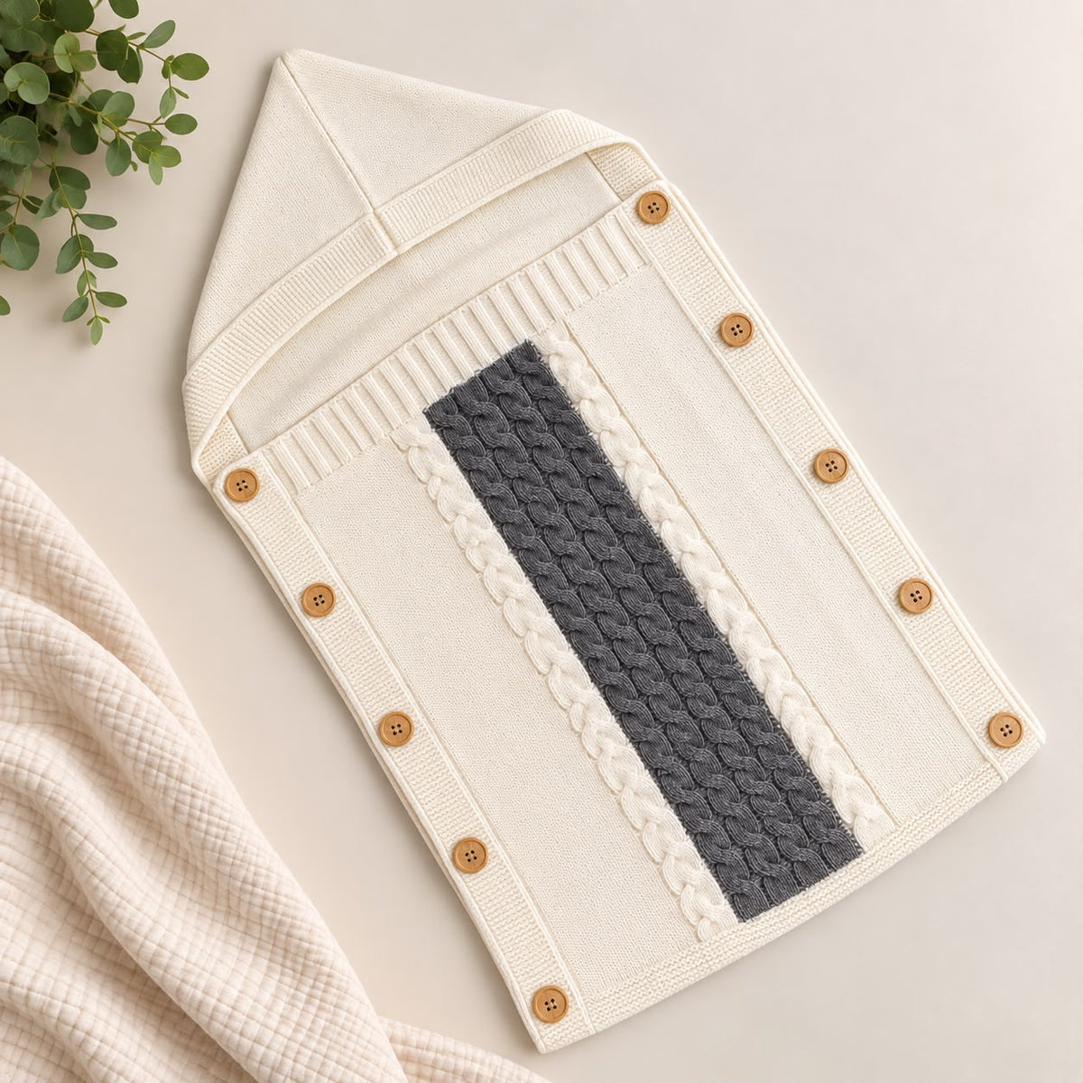 Premium Woollen Baby Sleeping Bag With Hood