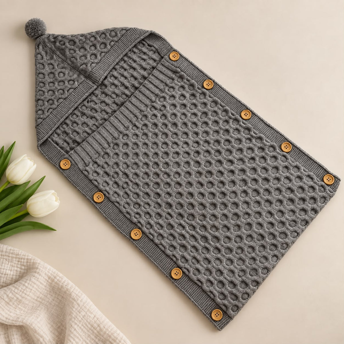 Premium Woollen Baby Sleeping Bag With Hood