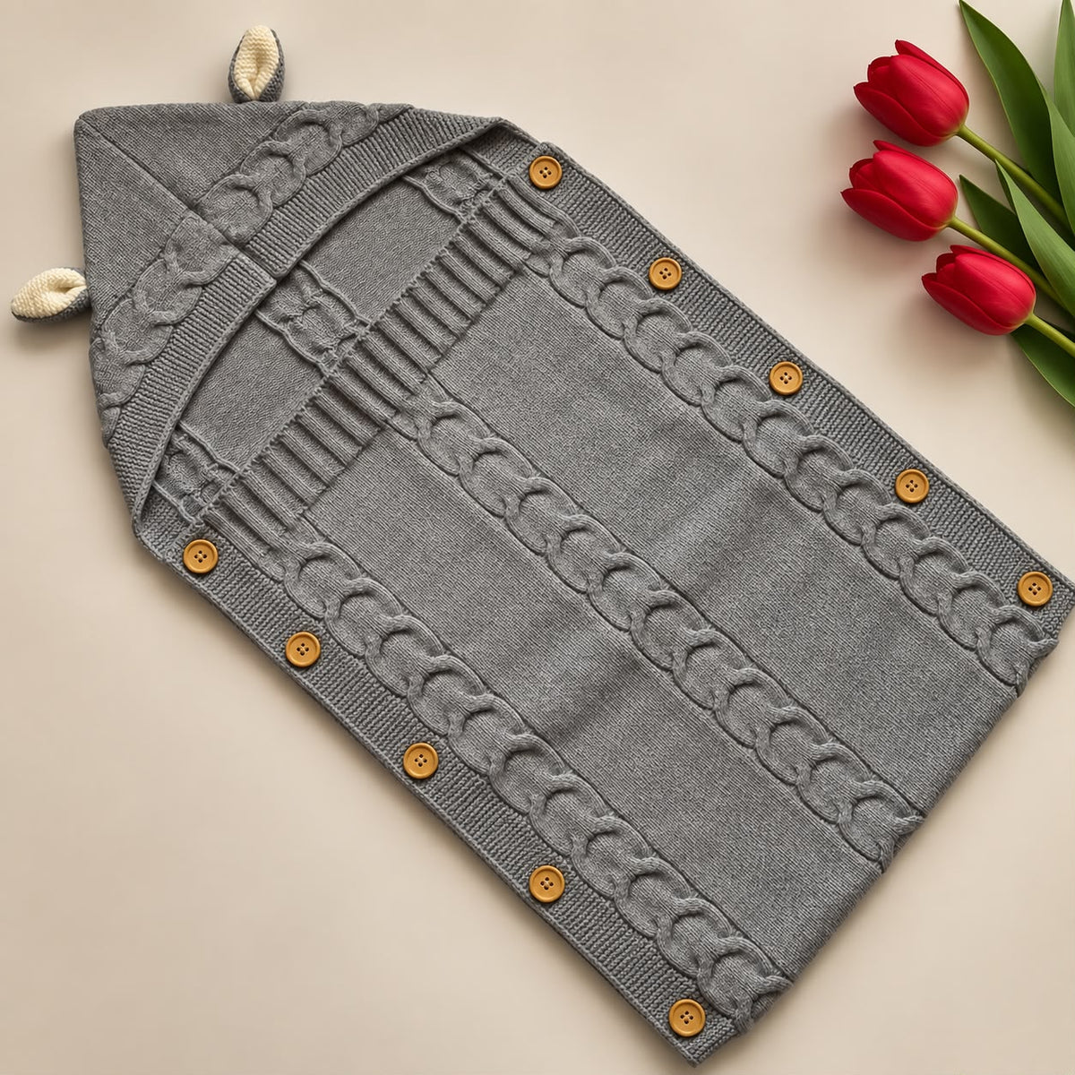 Premium Woollen Baby Sleeping Bag With Hood