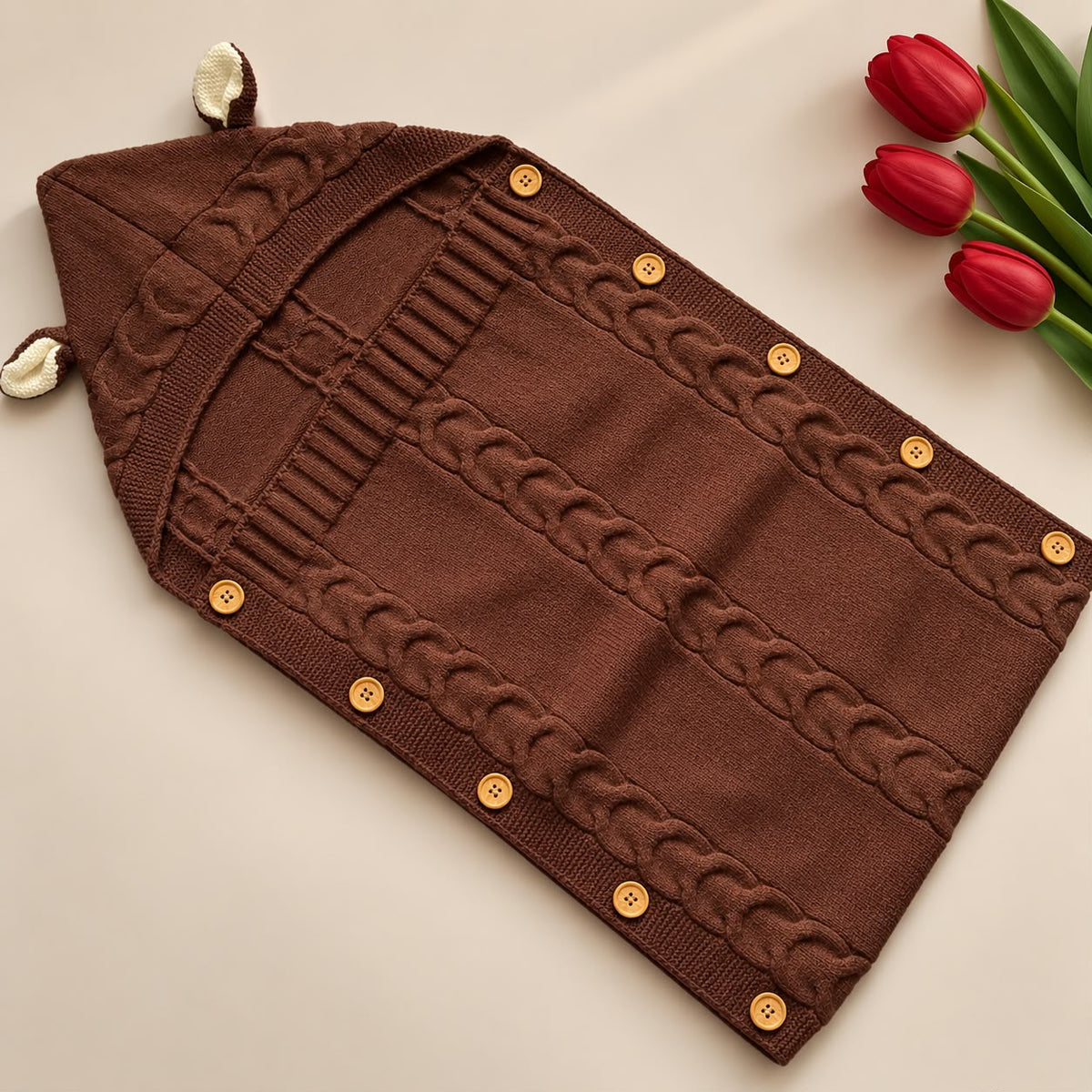 Premium Woollen Baby Sleeping Bag With Hood