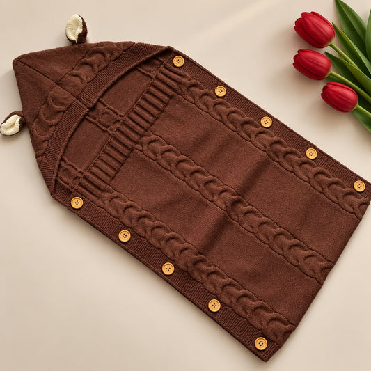 Premium Woollen Baby Sleeping Bag With Hood