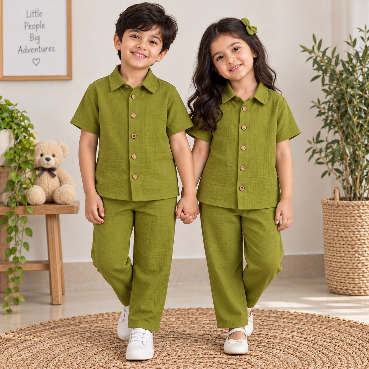 Muslin Double Layer Pant co-ord set