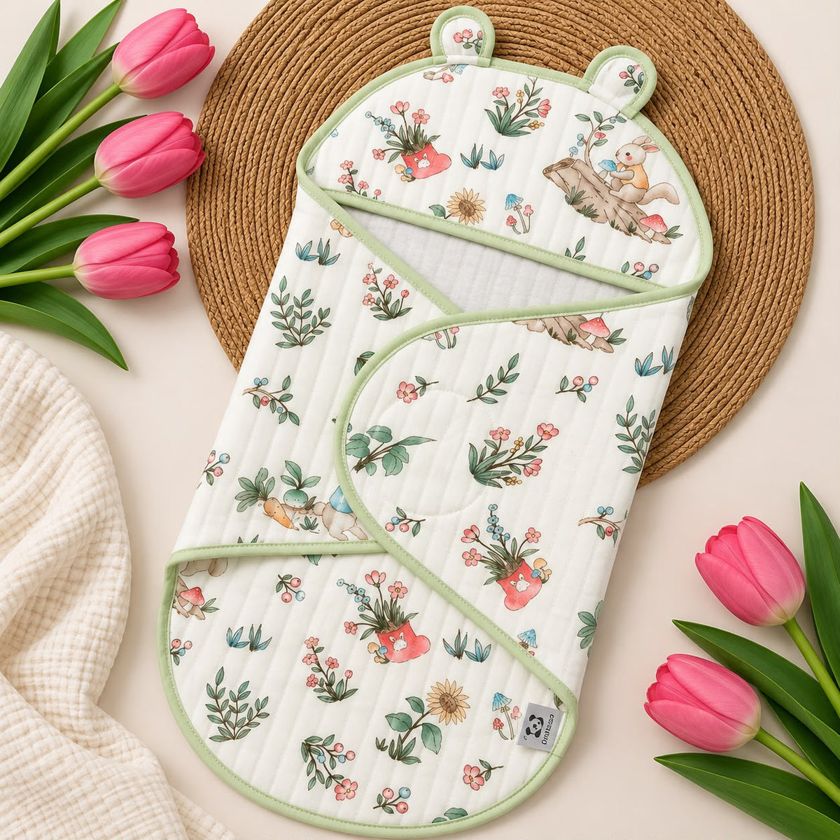 2 layer Muslin Receiving Blanket / Swaddle