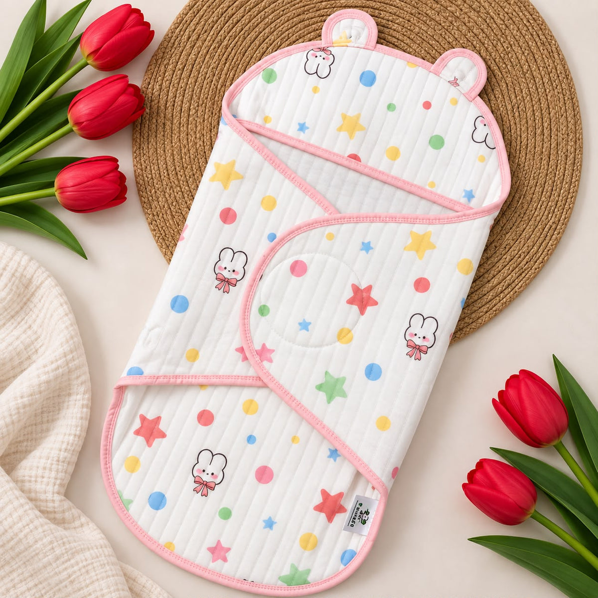 2 layer Muslin Receiving Blanket / Swaddle
