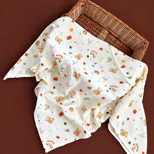 Premium Muslin Crinkled Swaddle Size 100 * 100 cm MN01