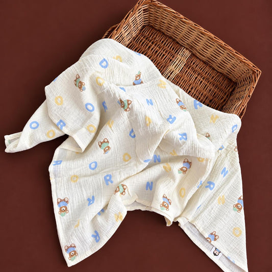 Premium Muslin Crinkled Swaddle Size 100 * 100 cm MN01