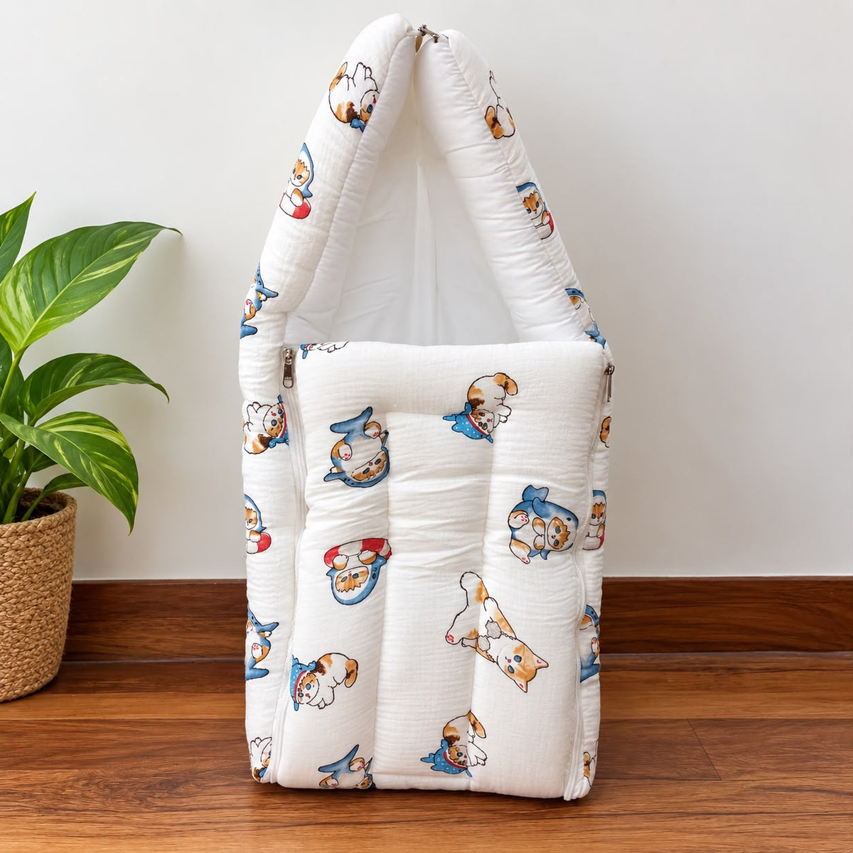 Baby Crinkled Muslin Mosquito Net Bed and Carry Bed Combo MN01