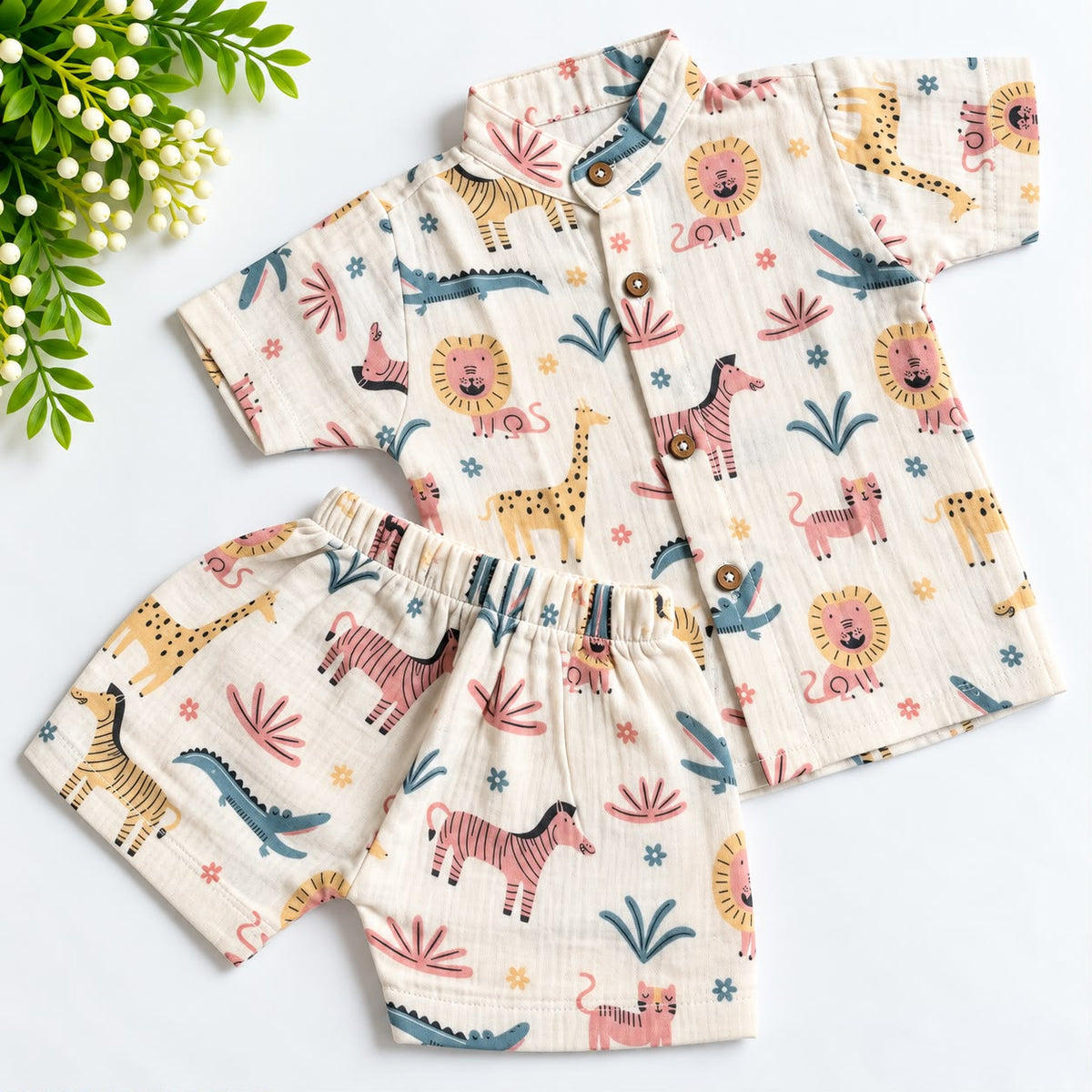 Muslin Double Layer Shorts Set DL01