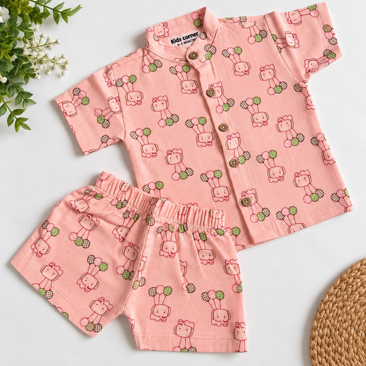 Muslin Double Layer Shorts Set DL01