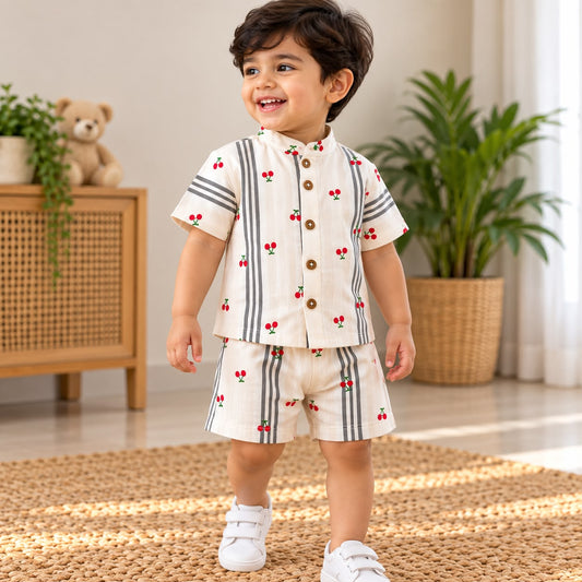 Muslin Double Layer Shorts Set DL01