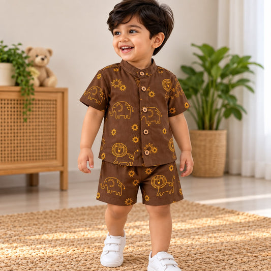 Muslin Double Layer Shorts Set DL01