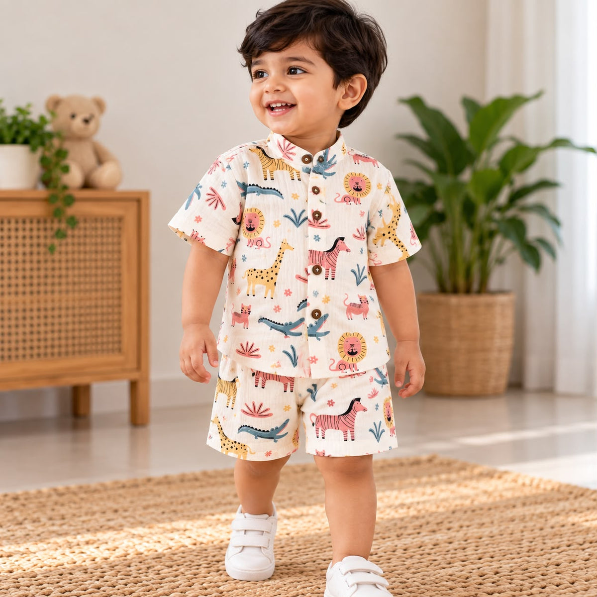 Muslin Double Layer Shorts Set DL01