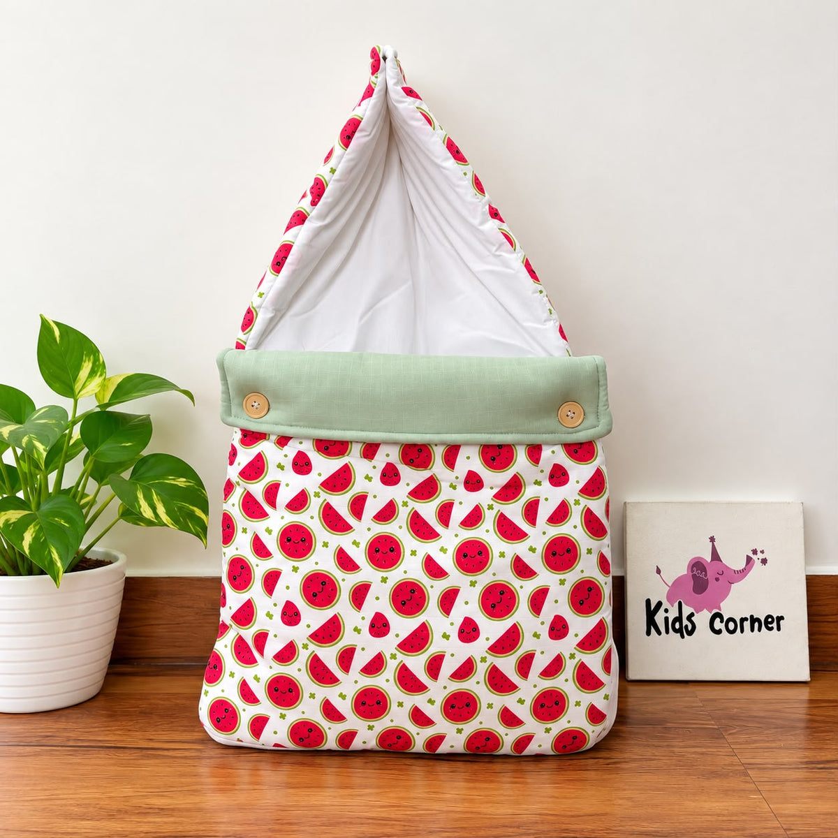 Premium Muslin Baby Carry Bed ( Watermelon ) MN01