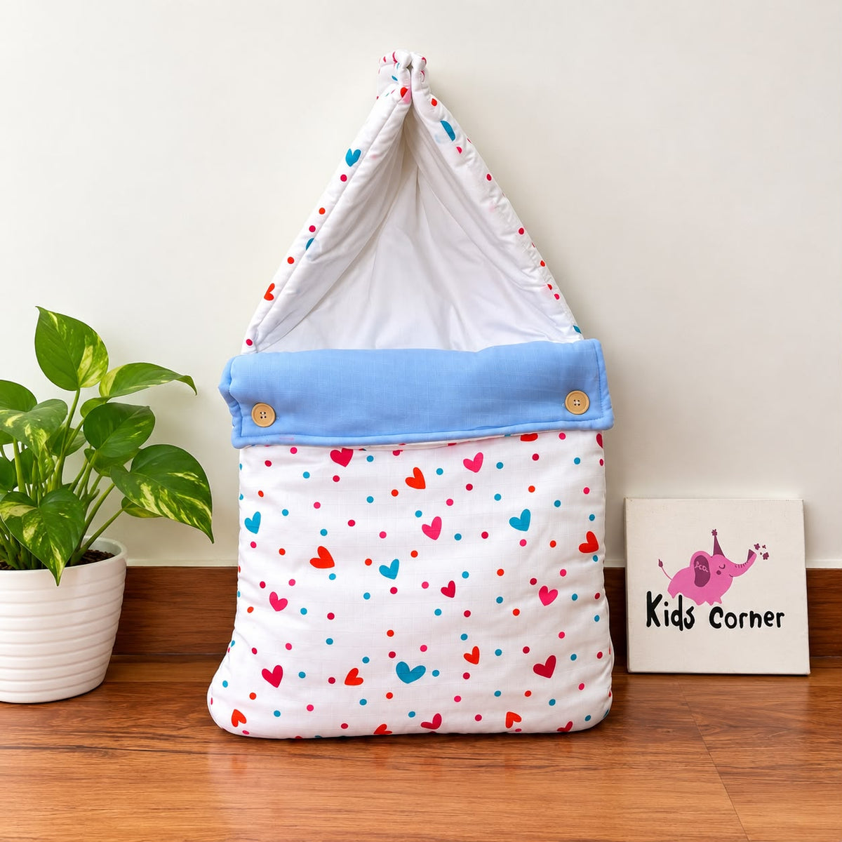 Premium Muslin Baby Carry Bed ( Heart ) MN01