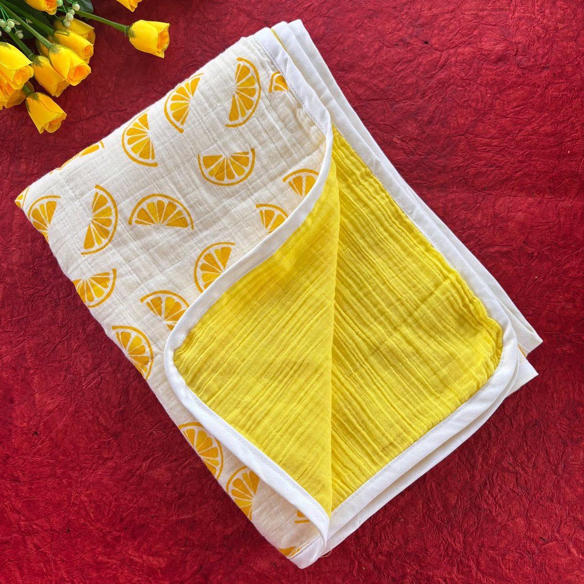 4 Layer Reversible Muslin Baby Blanket