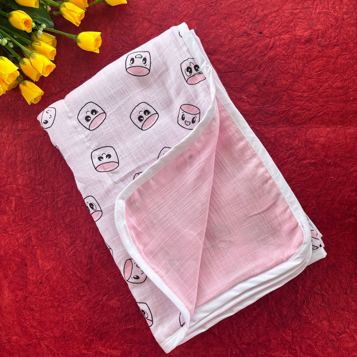 4 Layer Reversible Muslin Baby Blanket