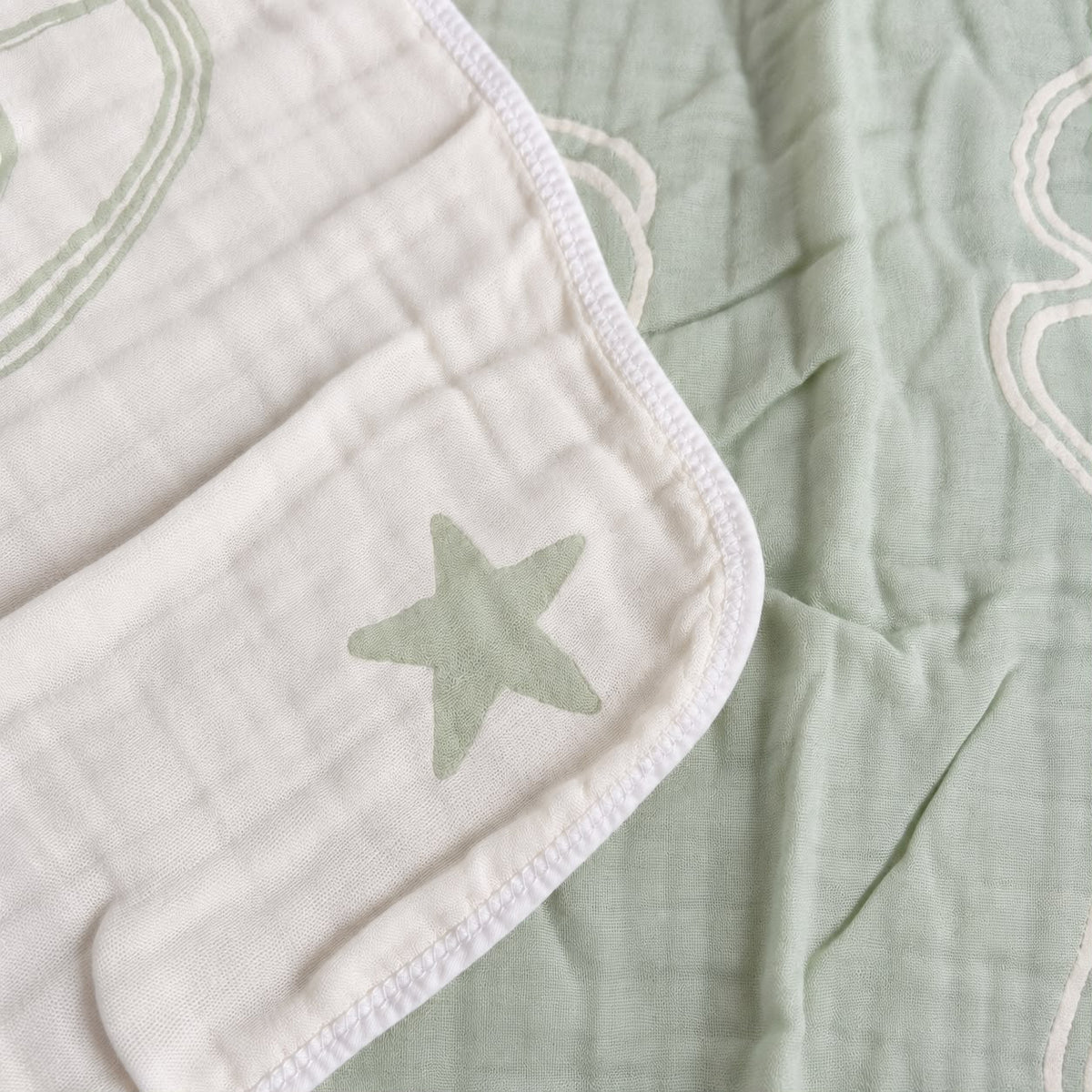 12 Layer Muslin Baby Blanket MN01 ( Green )