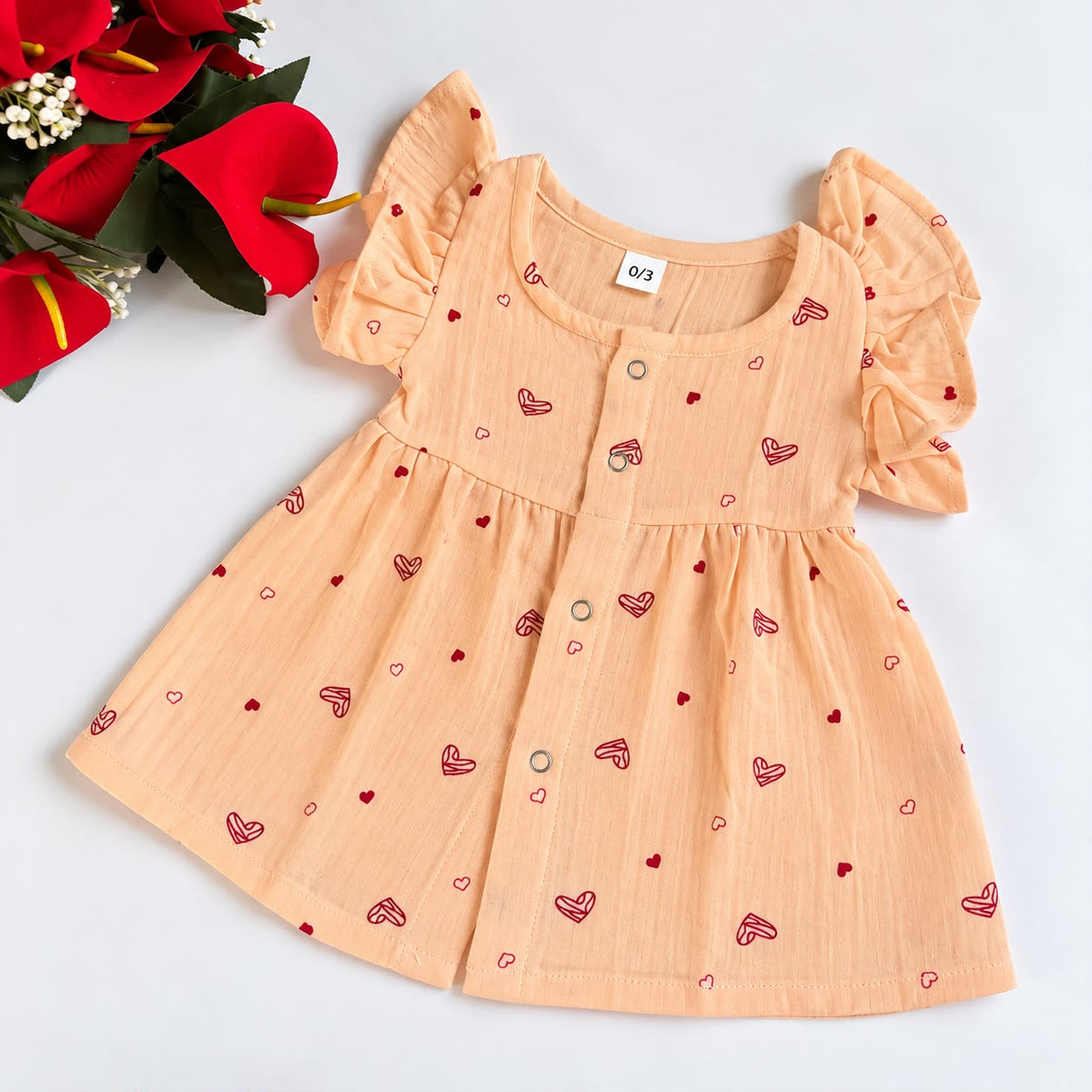 Muslin Frocks Front Open Button MN01
